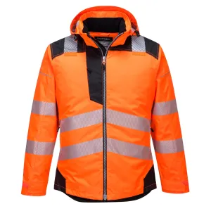 PW3 Hi-Vis Winterjack Oranje/zwart voorkant