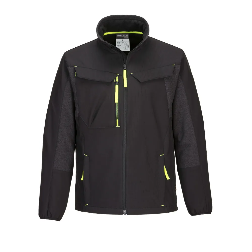 WX3 Eco Hybrid Softshell Jack (2L) Zwart voorkant