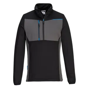 WX3 Tech Fleece met halve rits Zwart voorkant