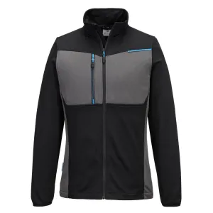 WX3 Fleece met volledige Rits Zwart voorkant