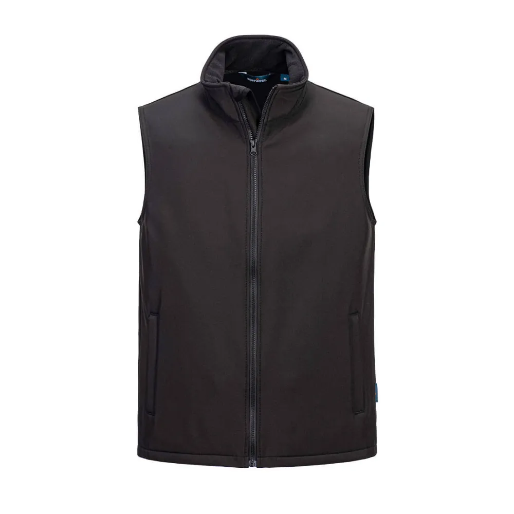 Print & Promo Softshell Gilet (2L) Zwart voorkant