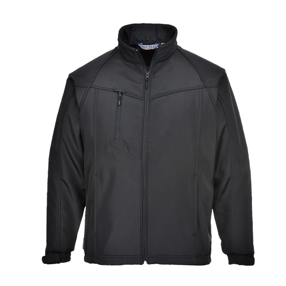 Oregon Softshell Jas voor heren (3L) Zwart voorkant
