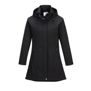Carla Softshell Jack voor dames (3L) Zwart voorkant