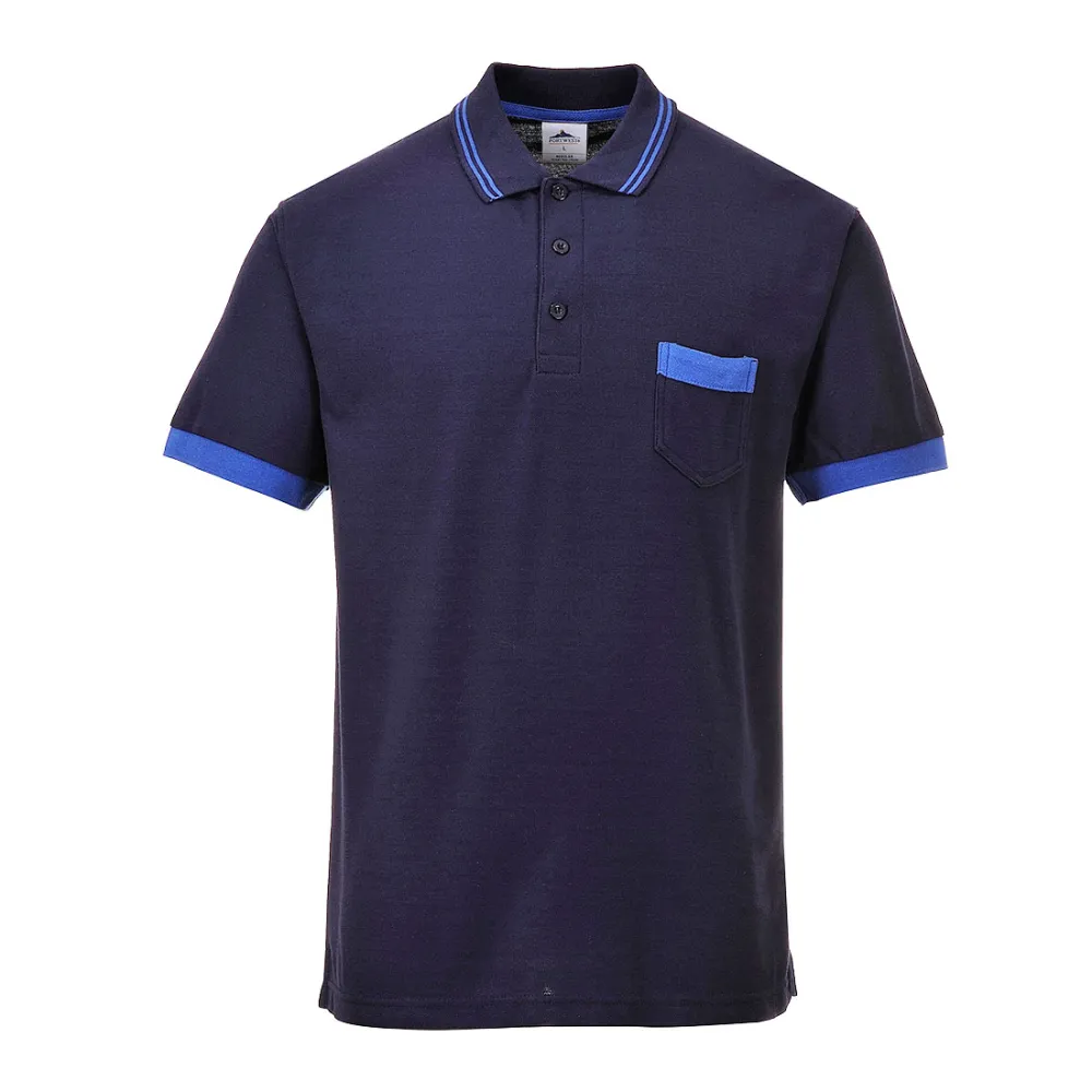 Portwest Texo Contrast Poloshirt Marine voorkant