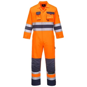 Nantes Hi-Vis Overall Oranje/marine voorkant