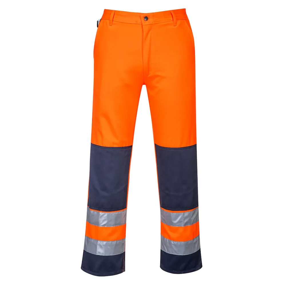 Seville Hi-Vis Broek Oranje/marine voorkant