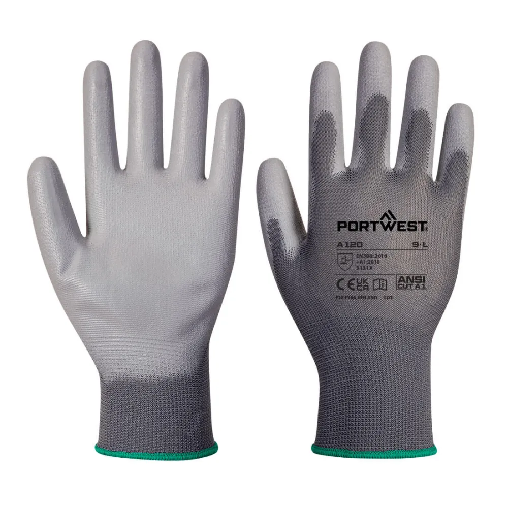 Verkoopautomaten PU Palm Handschoen (288 paar) Grijs voorkant