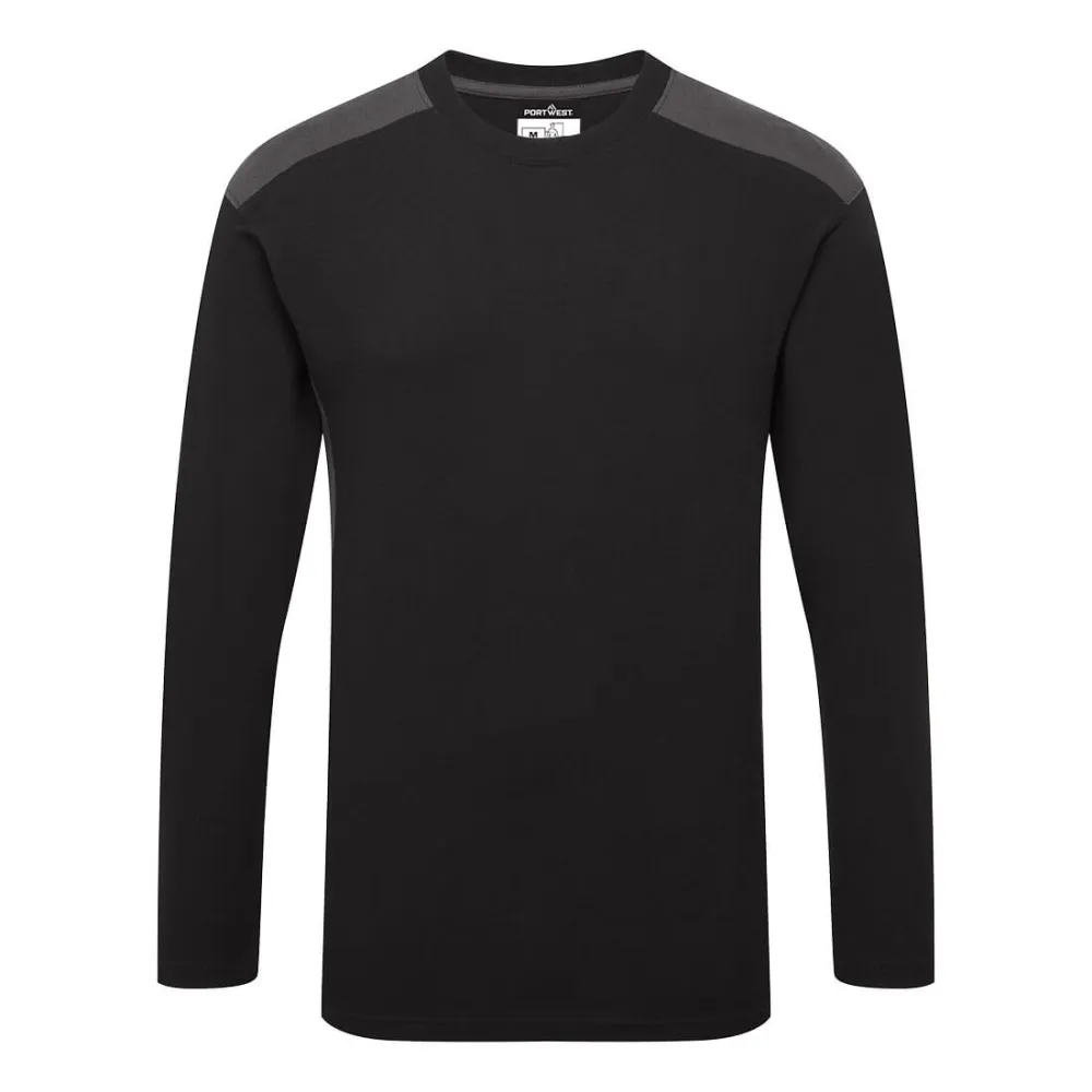 Tweekleuren T-shirt L/M Zwart/grijs voorkant